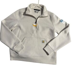 Carhartt Off-White Quarter-Zip Sweatshirt